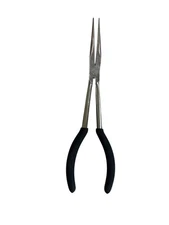 11" 15 Degree Bent NEEDLE / LONG NOSE PLIERS Long Neck for Extended Reach