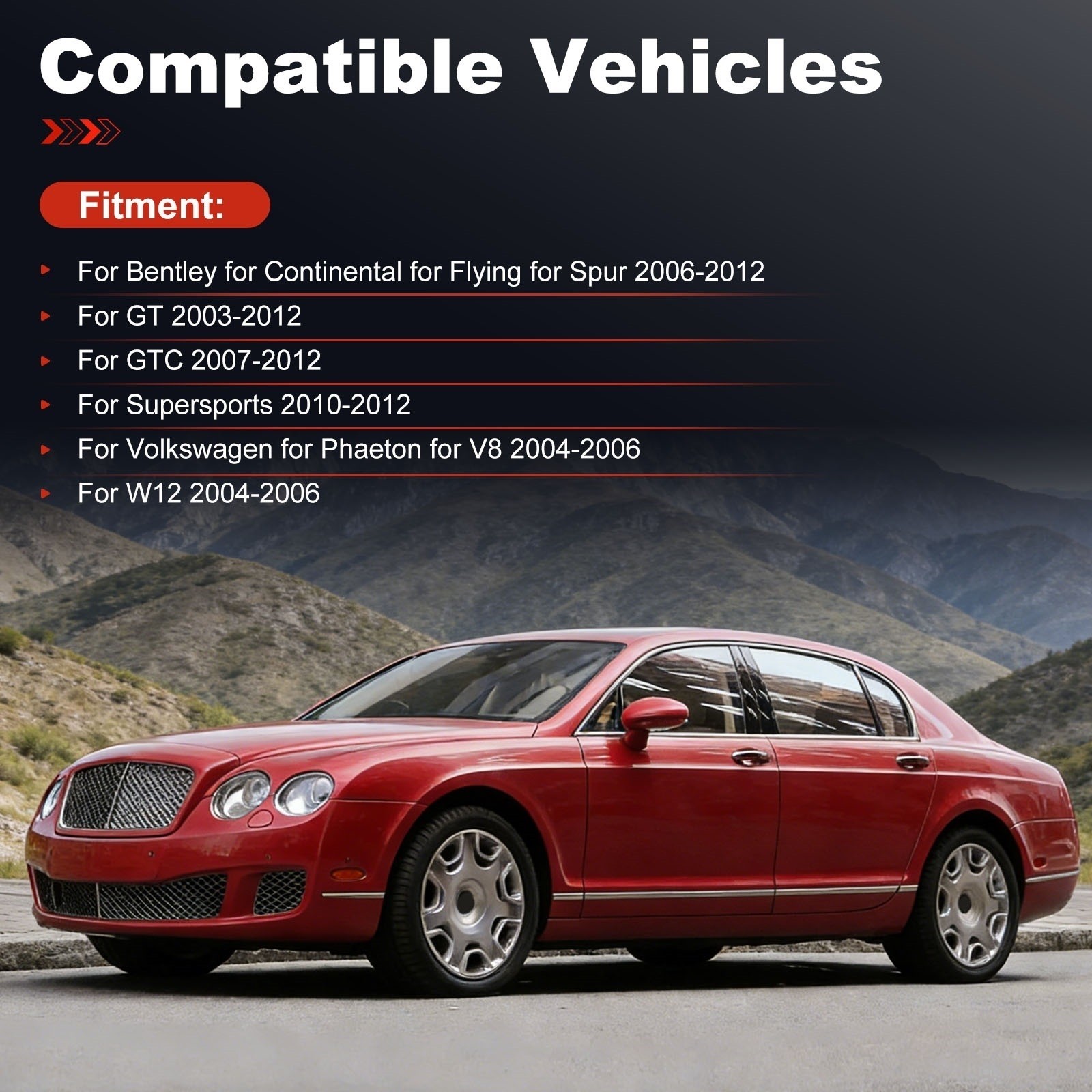 Front Left Air Suspension Strut Shocks For Bentley Continental Flying Spur GTC