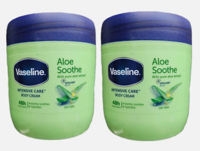 2 X Vaseline Intensive Care Body Lotion-Creme Aloe Soothe mit Aloe Vera 400 ml