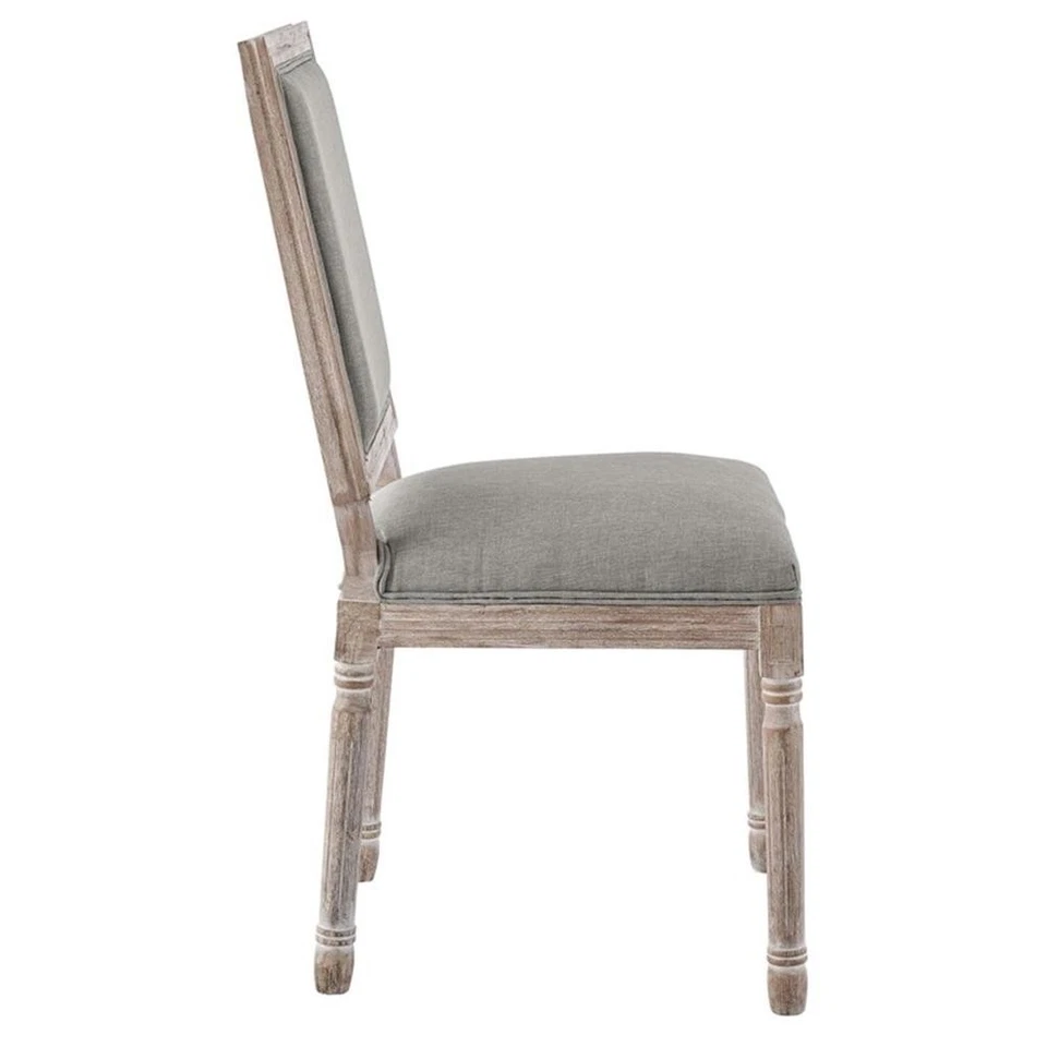 Modway Court 20" Polyester Fabric Dining Side Chair in Light Gray (Set of 2) - Image 3 of 4