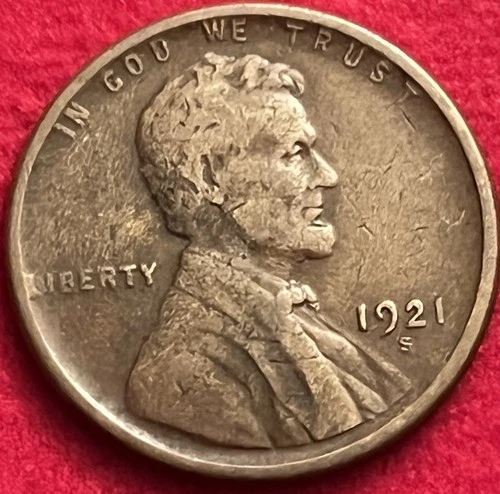 1921-S Lincoln Wheat Cent San Francisco Penny Very Good JC1351