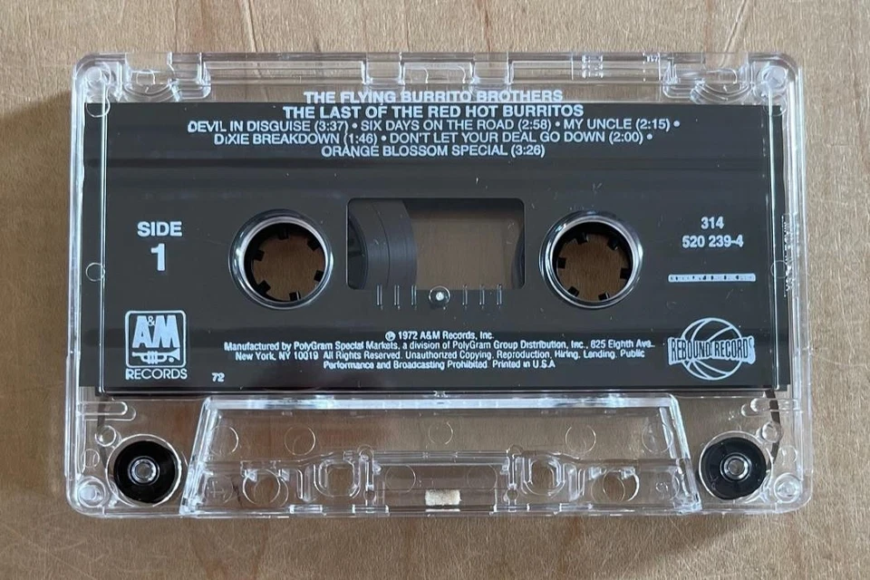 THE FLYING BURRITO BROS Last of the Red Hot Burritos (1972) A&M Cassette Country Foto 4 de 4