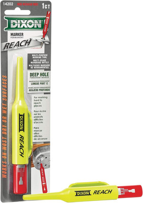 Red Deep Hole Permanent Marker Fine Tip Industrial Reach Long Nib Pen