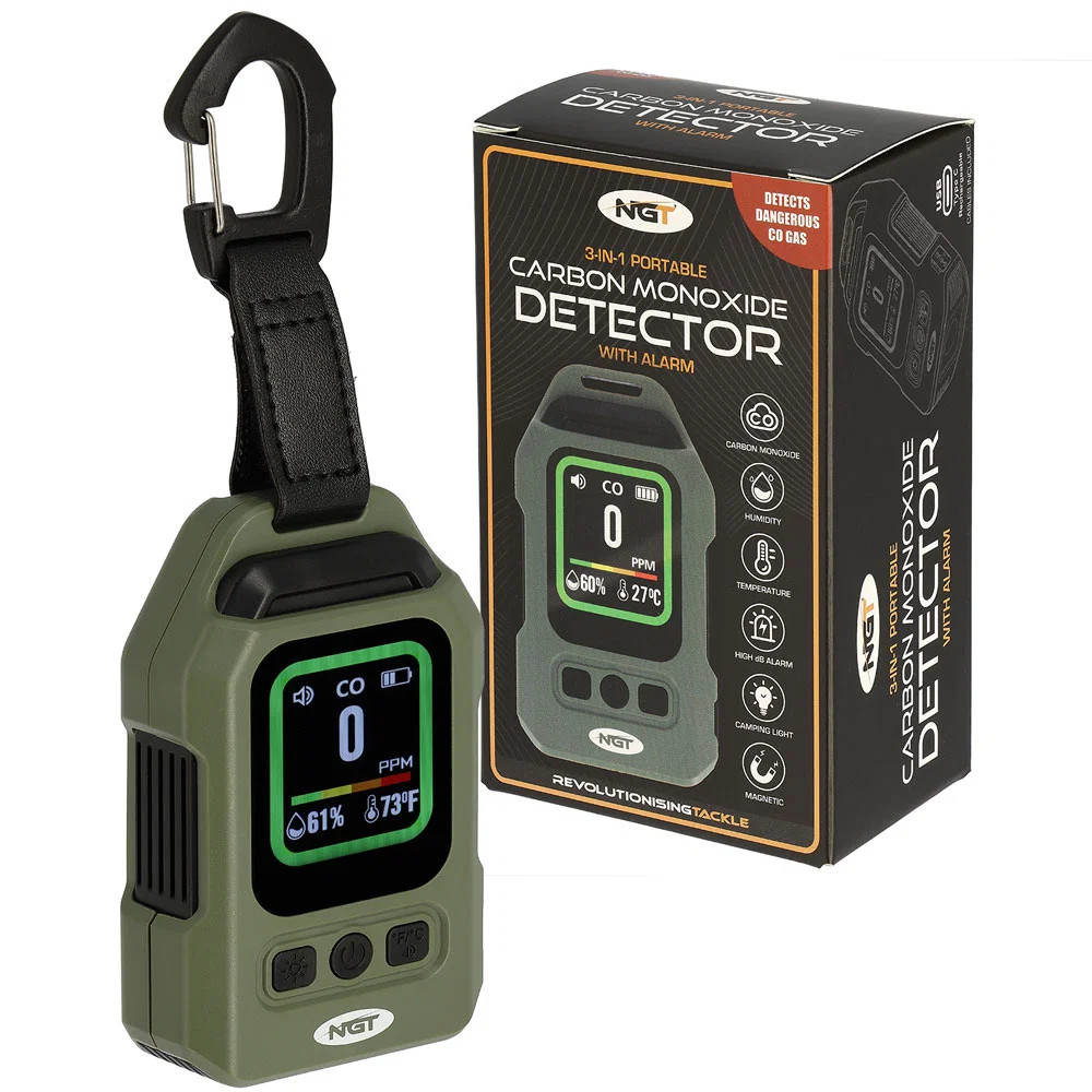 NGT Carbon Monoxide Detector Carbon Detector With Alarm Thermometer And Light CO