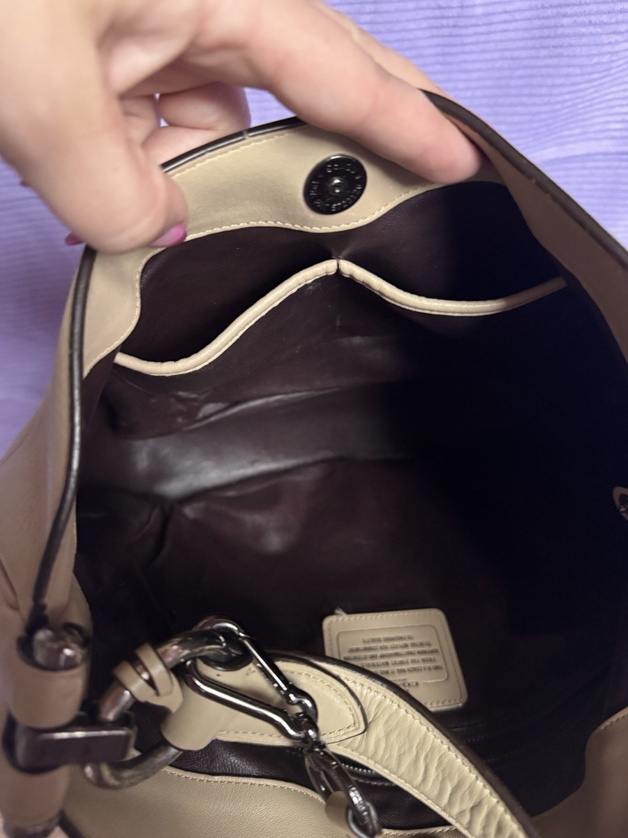 Coach 36026 Nomad Hobo In Beechwood Glovetanned Leather 2 Way 