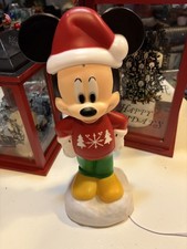 New Mickey Mouse Santa Christmas 14  Blow Mold Disney Gemmy Light Up Decor
