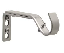 5  Projection Curtain Rod Brackets 2 Pack   Brushed Nickel Steel