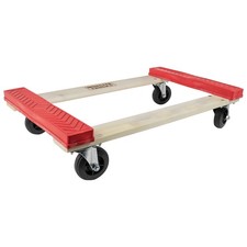 MONSTER TRUCKS® Wood 4-Wheel Dolly, Rubber-Cap Style
