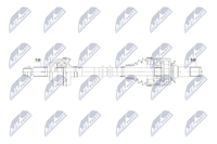 NTY NPW-LR-033 Antriebswelle Hinten Links FüR Land Rover