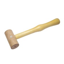 1-1/4" Extra Soft Non-Coated Natural Rawhide Mallet Hammer 1-1/4 inch, Beige