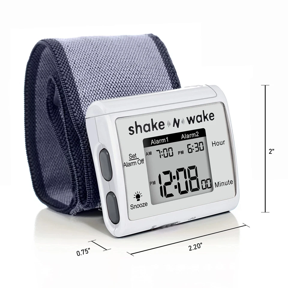 Silent Vibrating Alarm Clock Wearable Dual Alarm Adjustable Snooze Lightweight" - Image 3 of 4