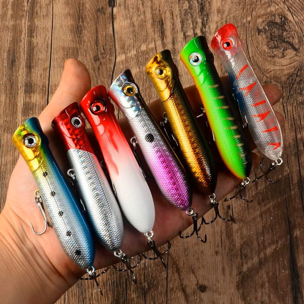 10pc Top Water Poppers For Bass & Most Freshwater Fish Fishing Lures - Image 4