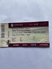 Aston Villa V Liverpool 17/01/2015 Premier League Match Ticket Stub