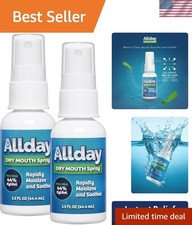 Dry Mouth Spray - Maximum Strength Xylitol, Fast Acting, Non-Acidic Pack of 2