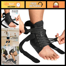 Adjustable Quick Lace Up Ankle Brace for Men Women, Removable Splints Support