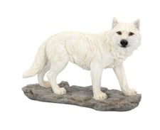 Mountain Watcher White Wolf 21cm Willow Hall Figurine Wild Animal