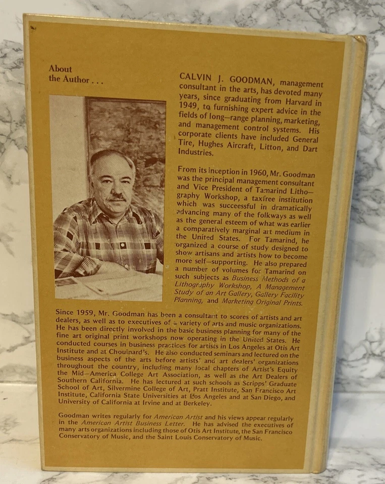 Art Marketing Handbook 1st Edition Calvin Goodman Signed personalized PreOwned - Image 2 of 4