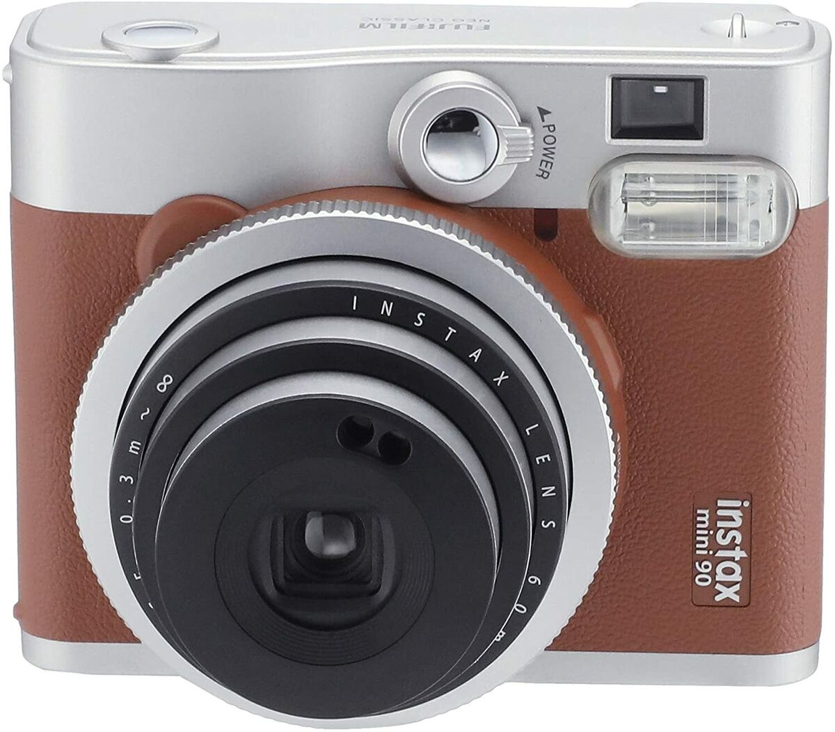  Fujifilm Instax Mini 90 Instant Film Camera (Brown) :  Electronics