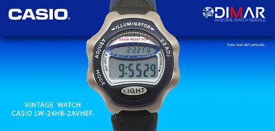 Vintage Casio LW-24HB-2AVHEF Illuminator, WR. 50M. 3 Alarme QW 2182 Jahr 2001