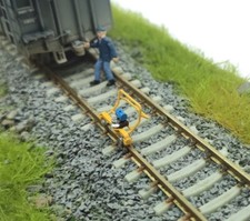 HO 1/87 Diorama Ferrocarril Ferrocarril Reparación Mantenimiento Herramienta Equipo Diorama Modelo