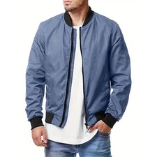 Men Spring Fall Casual Thin Jacket Lightweigh...