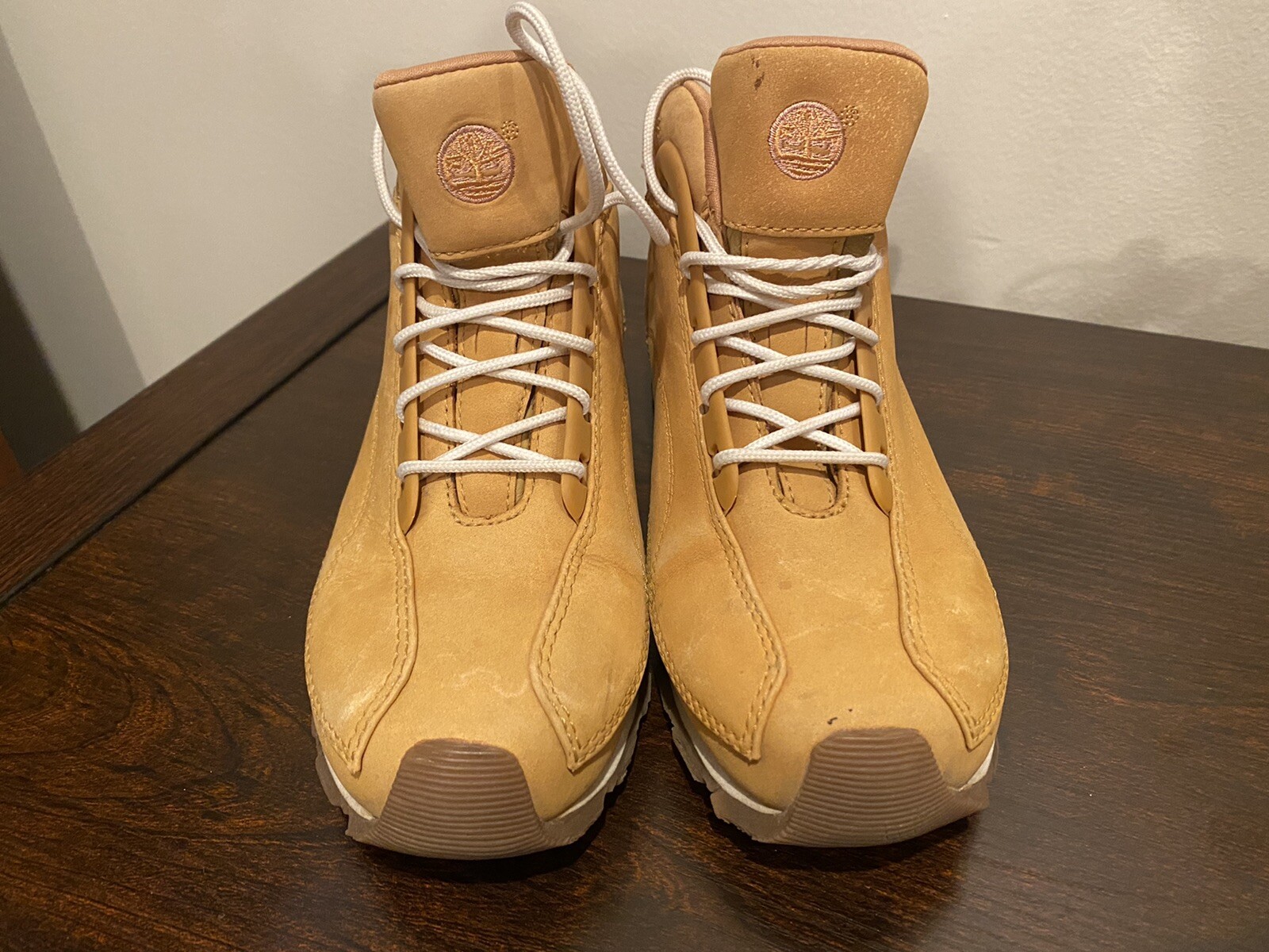 Timberland Hiking Boots Womens Size 6 Lace Up Tan Brown Beige Shoes 17345 0727-image