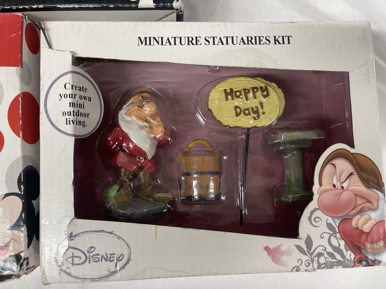 Disney Miniature Statuaries Kit Fairy Garden Mickey Tinkerbell Grumpy