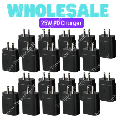 USB C Fast Charger Block 25W Type C Charging Brick For Samsung iPhone iPad Lot