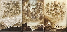 Lord of the Rings Trilogy FOIL Movie Poster Prints Vice Press NT Mondo CA Martin