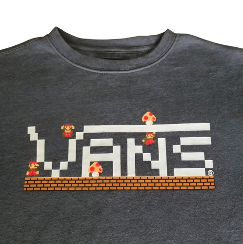 Vans Boys Nintendo Collection Mario Pullover Sweater Charcoal Size XL. - Picture 2 of 6