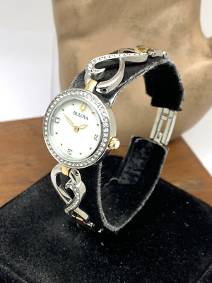 Bulova Women\'s Watch 98X120 Quartz 2-Tone White Mother of Pearl Dial 24m… Bulova Women main image 4