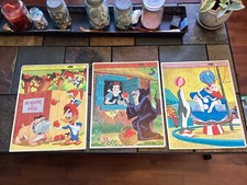 Three 1960s Whitman Frame-Tray Puzzles, Woody Woodpecker, Snow White, Bozo
