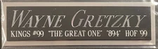 WAYNE GRETZKY KINGS NAMEPLATE FOR AUTOGRAPHED Signed STICK-PUCK-JERSEY-PHOTO