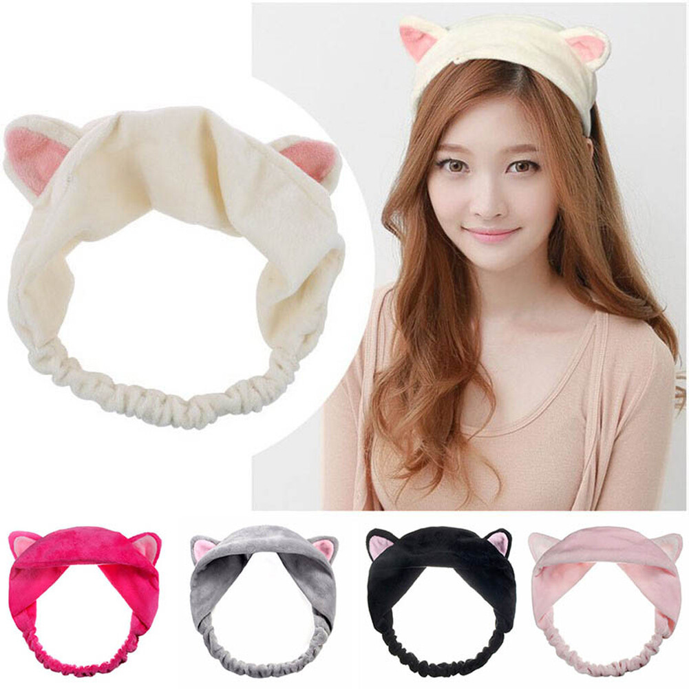 Cute Cat Ear Headband Casual Party Makeup Hairband Soft Velvet Hair  Accessories | eBay