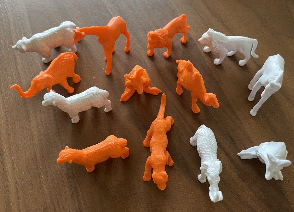 13 Animals Figures Toys Wild Zoo Plastic Jungle Plastic Mixed Lot