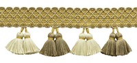 Gimp Mit Vollem Doppelquasten, Farbe# AR01 - Taupe Gold [5 Yards]