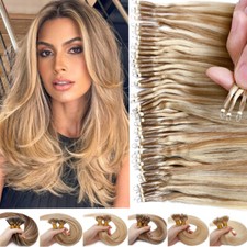 Nano Ring Real Remy Human Hair Rings Loop Beads Hair Extensions Balayage 1G Tip