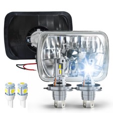 7x6" 5x7INCH Square LED Headlight Hi/Lo Beam for For Jeep Wrangler YJ Chevy S10