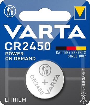 10 X Varta Lithium CR2450 UHR Spielzeug Armbanduhr  Autoschlüssel 3V Batterie