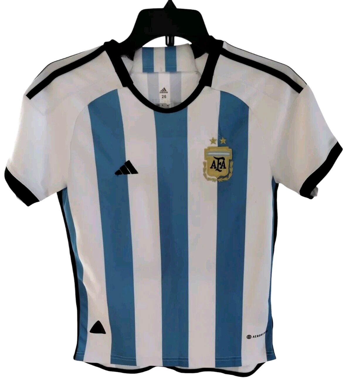 Lionel Messi Argentina Adidas Jersey Size 26 World Cup 2022 Home Youth