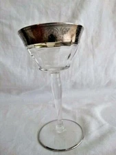 Glastonbury/Lotus Glass Clear Platinum Windsor Liquor Cocktail Stem 1125 EUC