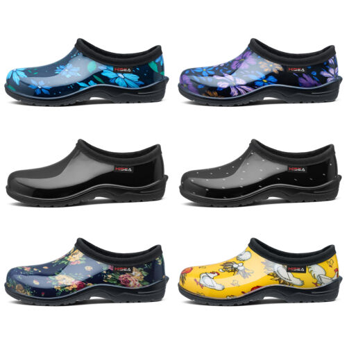 HISEA Women Garden Rain Clogs Shoes Ultra Soft Outdoor Yard Working Nurse Shoes