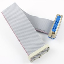 D-SUB 25 Pin Female Connector To IDC Female 26 Pin Flat Ribbon Cable Length 20CM