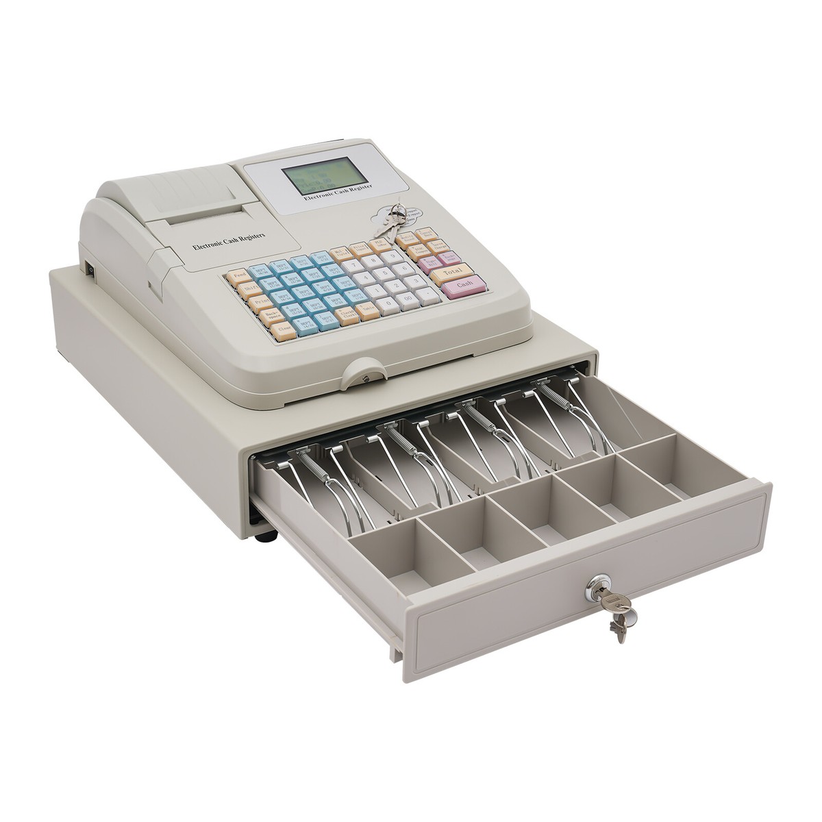 ◆ TheNationalCashRegisterCo. レジスター 48Keys Cash Register System w/Drawer Box Digital LED Display