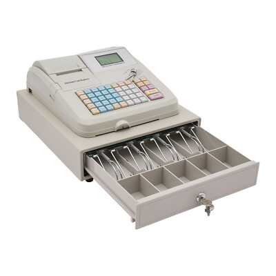 Electronic Cash Register レジスター 48Keys Cash Register System w/Drawer Box Digital LED Display