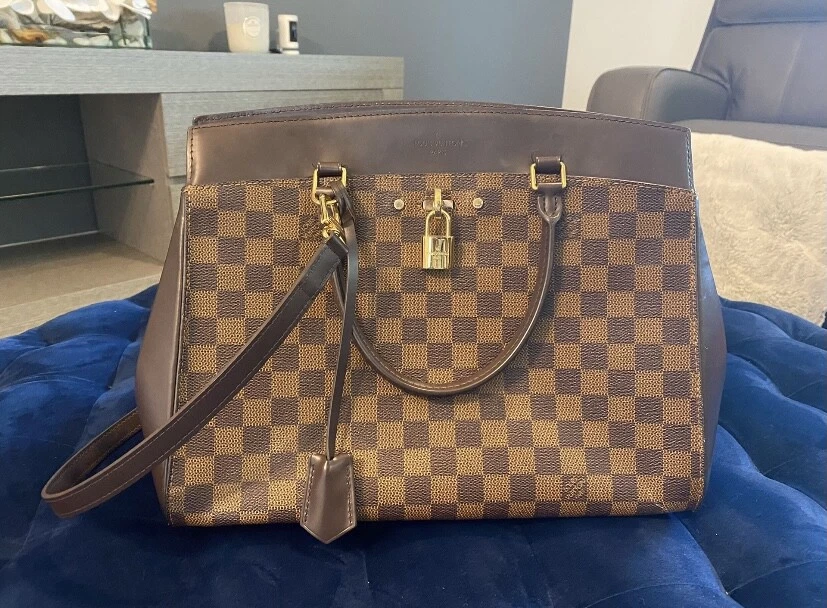 Louis Vuitton Damier Ebene Canvas Rivoli MM Bag Louis Vuitton