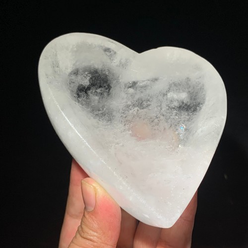 520g Natural white crystal Quartz hand Carved ashtray crystal Reiki healing - Picture 3 of 12