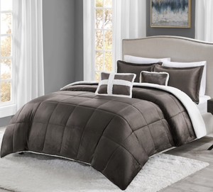 New True North Mink To Sherpa Comforter 5 Pc Set King Size In