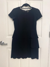 Ann Taylor Loft black dress with scalloped hem size 2 petite