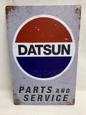 Datsun Parts and Service Nissan Vintage Style Metal Sign Man Cave Garage Shop